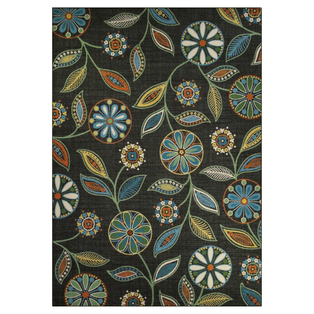 7'x10' Floral Tufted Area Rug - Maples