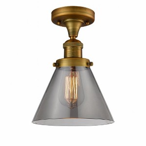 Cone - 1 Light Semi-Flush Mount In Industrial Style-11.5 Inches Tall and 7.75 Inches Wide - 1 of 1