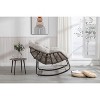 CAVINAS Rocking Chair Outdoor Rattan Glider Rocker Chair Accent Chair Reading Chair Comfy Chair - 4 of 4