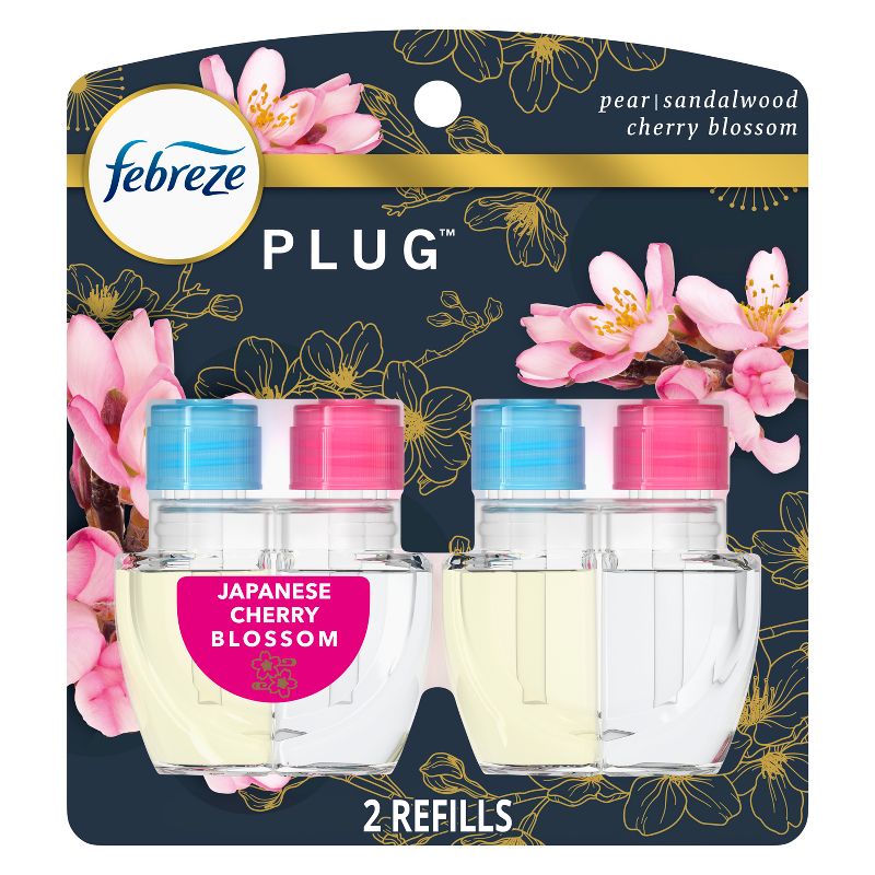 Febreze Dual Plug Air Freshener Refill Japanese Cherry Blossom Plug - 1.75 fl oz/2pk, 1 of 13