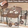 Resenkos Kitchen Table and Chairs Sets,Dining Table Set,3 Pieces Dining Set with 2 Chairs and Modern Kitchen Table for Small Space-Brown - 2 of 4