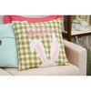 C&F Home 18" x 18" Easter Spring Themed Bunny Ears Spring Embroidered Accent Throw Pillow - 3 of 4