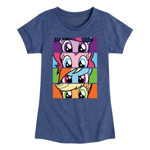 Girls' - My Little Pony - Stacked Character Faces Fitted Short Sleeve Graphic T-Shirt - 1 of 4