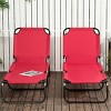 CAVINAS 2PC Reclining Beach Chair with Mesh Fabric & Headrest Pillows,4-Position Portable Lounge Chair for Outdoor,Lawn,Backyard - 2 of 4