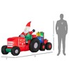 9ft Christmas Inflatables Outdoor Decorations Santa Claus Driving Trailer with Colorful Gift Boxes, Blow-Up LED Yard Christmas Decor - 4 of 4