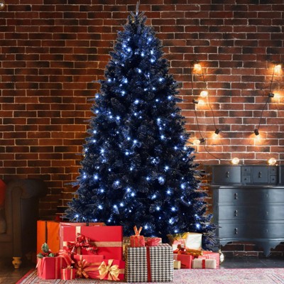 NAYSAYE Tree Stands 6ft Black Tree with Realistic Branches for Halloween Christmas and Holiday Decor, Black, 49"*72"*20.02"