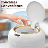 Aoibox Motion Sensor Trash Can with Lid, 3 Gallon Electric Bathroom Garbage Can, Small White Wastebasket Touchless Trash Bin for Toilet, Office, RV - 3 of 4