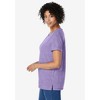 Woman Within Women's Plus Size Marled Cuffed-Sleeve Tee - 4 of 4