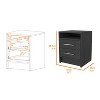 NicBex Nightstand with 2 Drawers, Bedside Table with 1 Shelf, Modern Night Stand for Bedroom Living Room - image 4 of 4