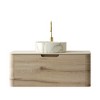 GDFStudio Winfough Modern Bathroom Vanity with Round Basin and Drawer - 4 of 4