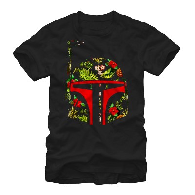 Men's Star Wars Boba Fett Tropical Print Helmet T-Shirt