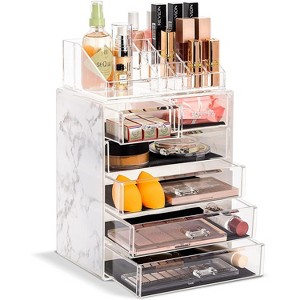 Sorbus Clear Makeup & Jewelry Organizer & Display (4 Large, 2 Small Drawers) - 1 of 4