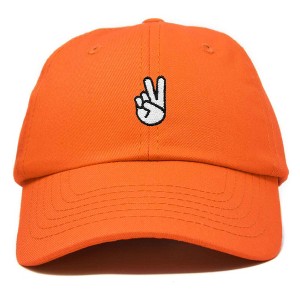 Dalix Peace Sign Embroidered V Cotton Dad Hat Baseball Cap Adjustable Mens - 1 of 4