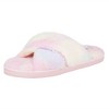 Jessica Simpson Womens Cross Band Plush Slide Slipper Slide - 3 of 4