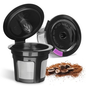 Waloo Reusable K-Cups - Compatible with Keurig Brewers - Universal Coffee Filters - Stainless Mesh Refillable Pods - Dishwasher Safe - 1 of 4