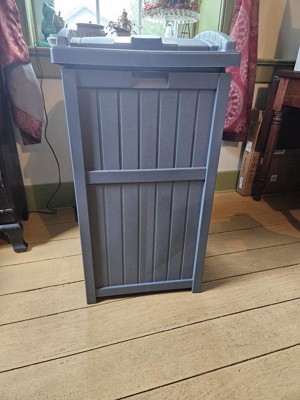 Suncast Trash Hideaway Outdoor Patio 33 Gallon Trash Can Bin, 1 Java and 1  Taupe, 1 Piece - Fry's Food Stores