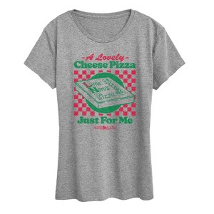 Women's - Home Alone - Lovely Cheese Pizza Just For Me-Women's Short Sleeve Graphic T-Shirt Short Sleeve Graphic T-Shirt - 1 of 4