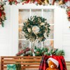 18 In Christmas Wreath for Front Door, Artificial Christmas Wreath  with Gold Leaves and Berries, Holiday Wreaths for Door Fireplace Decor - 4 of 4