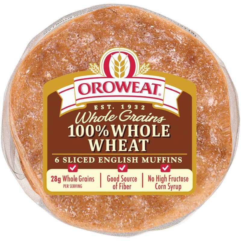 Oroweat 100% Whole Wheat English Muffins - 13.75oz/6ct, 5 of 6