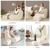 Itopfox High-Density Foam Bean Bag Chair with Ottoman, Cozy Sofa Chair with Waist Support for Living Room, Bedroom, Beige - 4 of 4