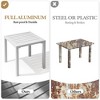 Crestlive Products Aluminum Outdoor Side Table Pool Lounge Chair Side Table Weather Resistant Small Square Coffee End Table - 4 of 4