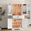 71.7" Tall Kitchen Pantry Cabinet, Freestanding Cupboard Storage Cabinet with Drawers & Adjustable Shelves, Coffee Bar Cabinet for Living Room - 3 of 4