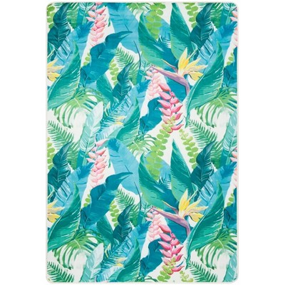 Daytona DAY121 Flat Weave Area Rug - Ivory/Green - 5'1"x7'6" - Safavieh.