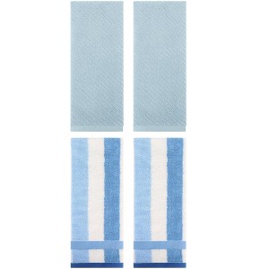 REGALWOVEN 4 Pcs Cotton Soft Comfortable Absorbent Striped Hand Towel - 1 of 4