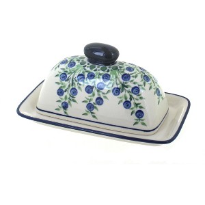 Blue Rose Polish Pottery 1377 Zaklady Butter Dish - 1 of 1