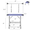UbMelt Folding Pet Grooming Table with Adjustable Arms,Nooses,Mesh Tray for Medium/Large Dogs,Blue - 3 of 4
