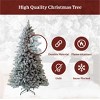King Of Christmas Snow Flocked Hinged Artificial Christmas Tree Unlit King Flock Xmas Tree - 3 of 4