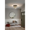 ALOADECOR 3-Light 16" Matte Black Transitional Tierd Crystal Flush Mount Light - 2 of 4