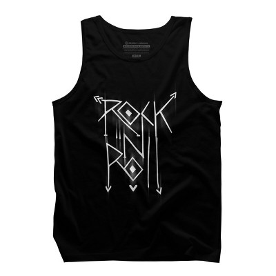 Men's Design By Humans Rock N Roll White By alnavasord Tank Top