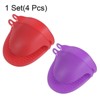 Unique Bargains Heat Resistant Kitchen Utensil Sets Silicone Oven Mitts 4 Pcs - 3 of 4