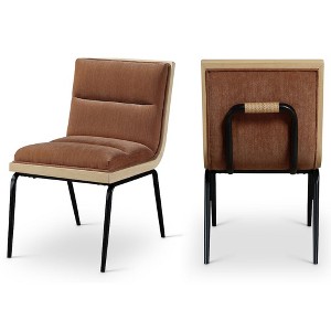 Meridian Furniture,Viceroy Fabric Upholstered Dining Chair, Set of 2 - 1 of 4