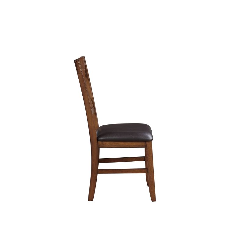 Set of 2 Apollo Side Dining Chair Walnut and Espresso Faux Leather - Acme Furniture, 5 of 7