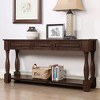 Bella Depot 63" Wood Console Table with 3 Drawers and 1 Bottom Shelf - 2 of 4