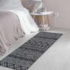 Machine Washable Rug with Rubber Backing Boho Geometric Area Rug Low Pile Foldable Rug Stain Resistant Indoor Carpet for Living Room Bedroom - 4 of 4
