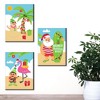 Big Dot of Happiness Tropical Christmas - Beach Santa Holiday Wall Art Room Decor - 7.5 x 10 inches - Set of 3 Prints - 2 of 4