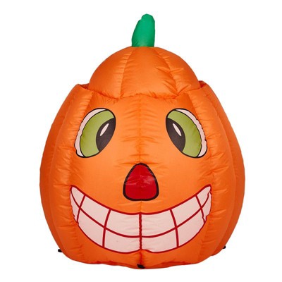 Karl Home 2.8 FT Lighted Halloween Inflatables Animated Pumpkin Ghost Outdoor Decoration