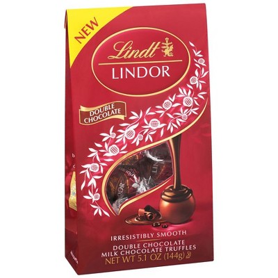 Lindt Lindor Double Chocolate Truffles Bag 5.1 OZ