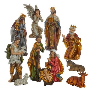 Kurt Adler 15-Inch Resin Nativity Table Piece Set Of 11 Pieces - 1 of 4