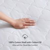 Twin Mattress Pad, Cotton Quilted Protector, Breathable Topper, Fits Up To 16, White - 2 of 4