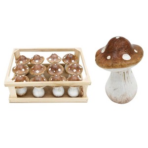 Transpac Resin Single Mushrooms In Crate S/12 Home Decorations Spring - 1 of 1