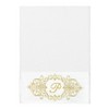 Linum Home Textiles 100% Turkish Cotton MONICA Gold Thread 2PC Embellished Bath Towel Set - 2 of 3