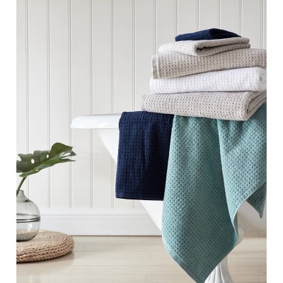 Light Blue Cotton Textured 6-Piece Towel Set
