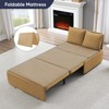 Mjkone Full/Queen Size Sofa Bed, 2 in 1 Convertible Linen Loveseat Sleeper Sofa Couch with Cushions - 2 of 4