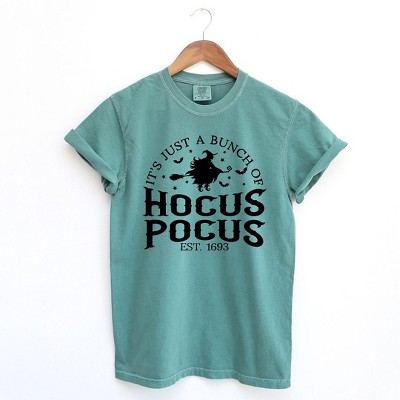 Simply Sage Market Women's Hocus Pocus Witch Short Sleeve Garment Dyed Tee