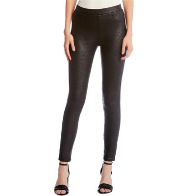 Karen Kane Womens Faux Leather Casual Leggings