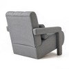 Modern Linen Accent Chair with Pillow - 4 of 4
